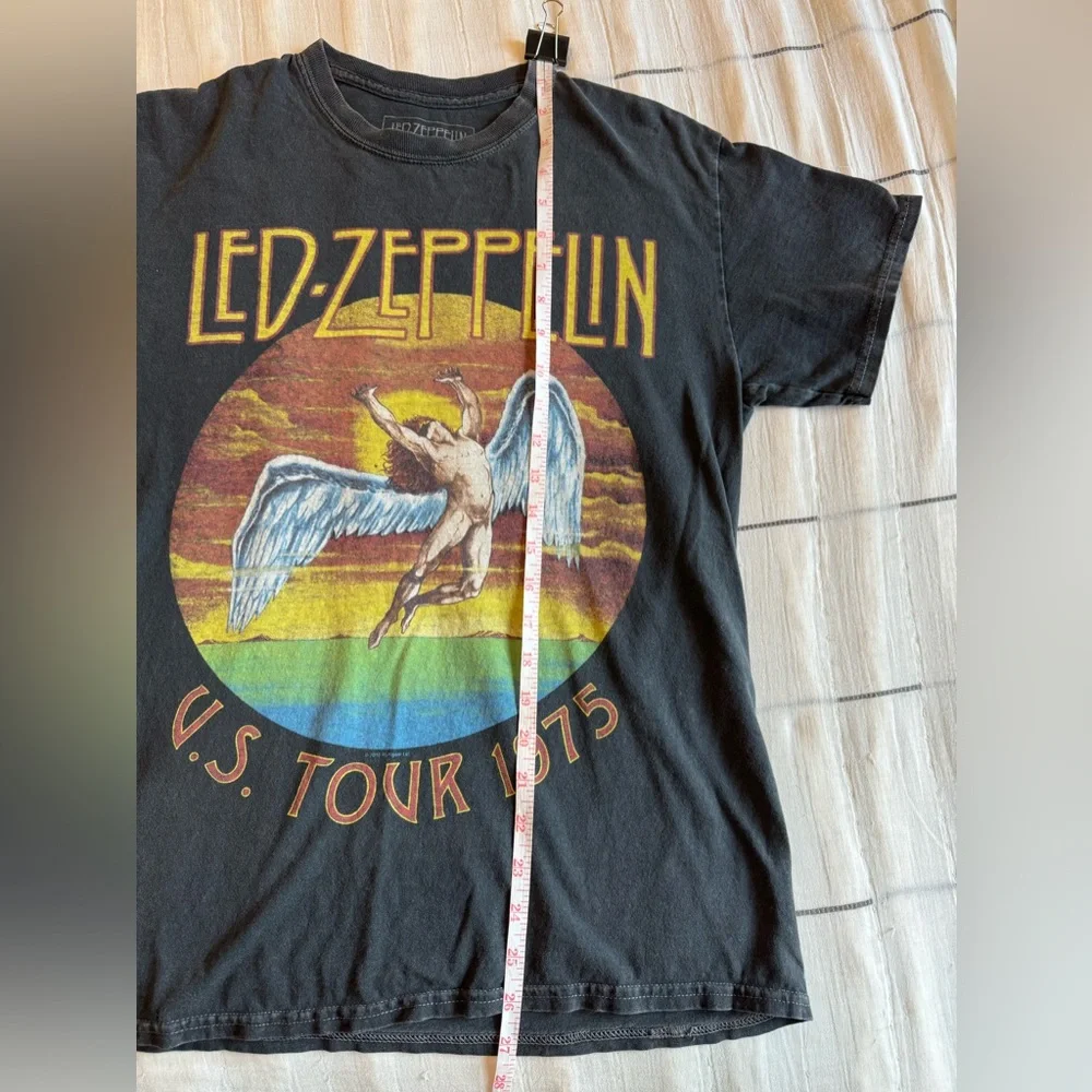 Led Zeppelin U.S. Tour 1975 Graphic Tee - Vintage style Washed Rock Band T-Shirt